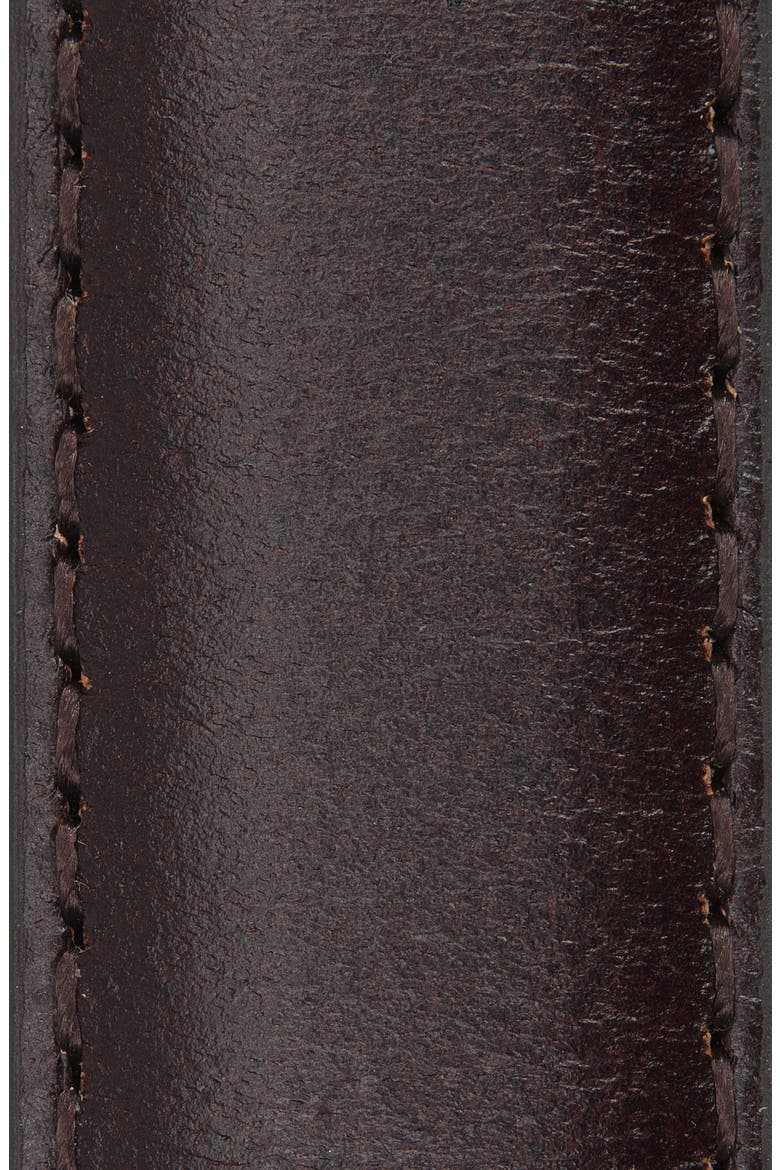 Skinny Leather Belt, Alternate, color, DARK CAROB