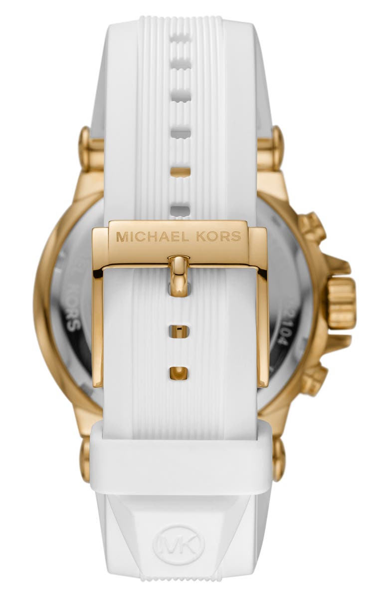 MICHAEL Michael Kors Michael Kors Dylan Chronograph Silicone Strap Watch, 48mm, Alternate, color, 