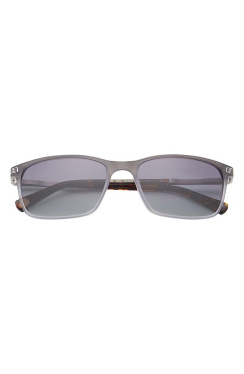 57mm Polarized Rectangle Sunglasses