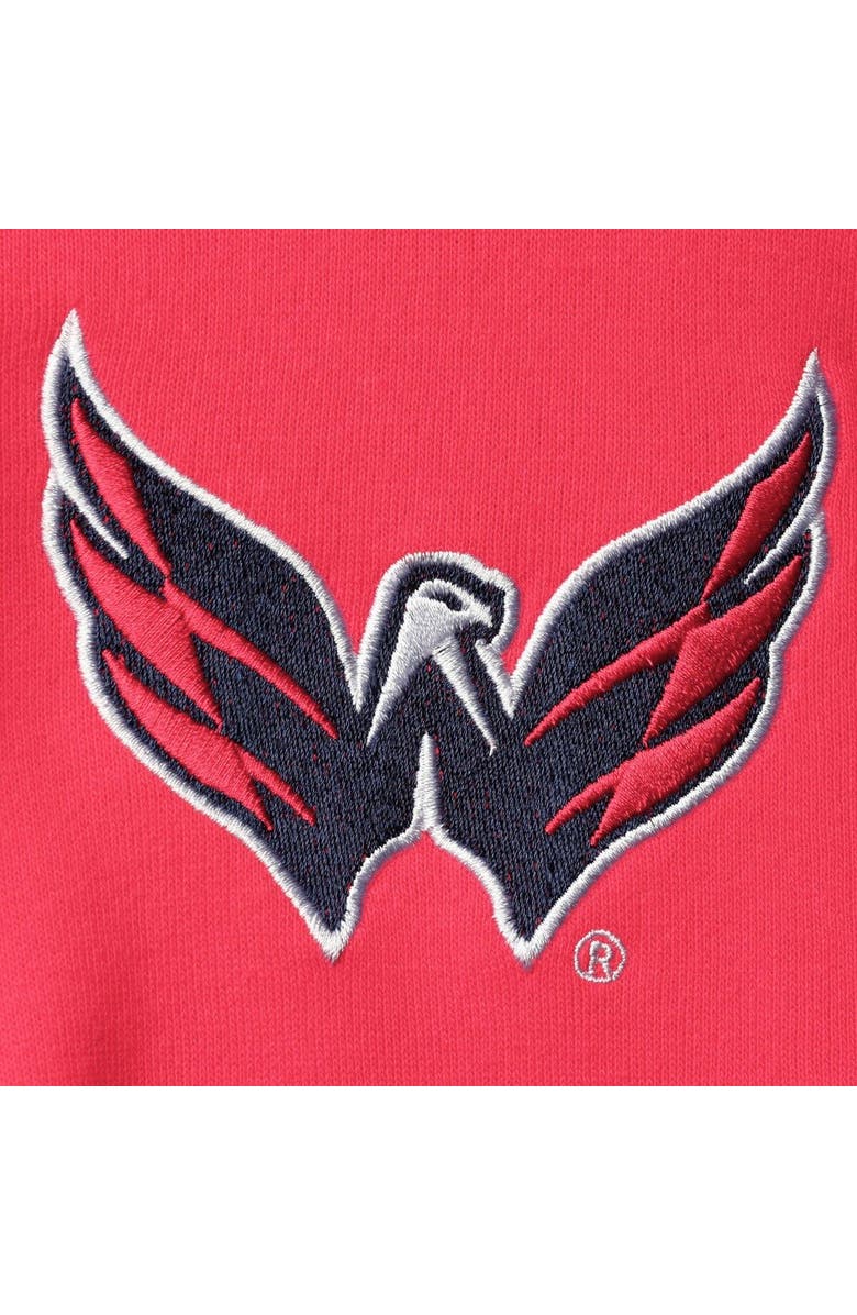 STARTER Men's Starter Red/Navy Washington Capitals Playoffs Color Block Full-Zip Hoodie, Alternate, color, Red