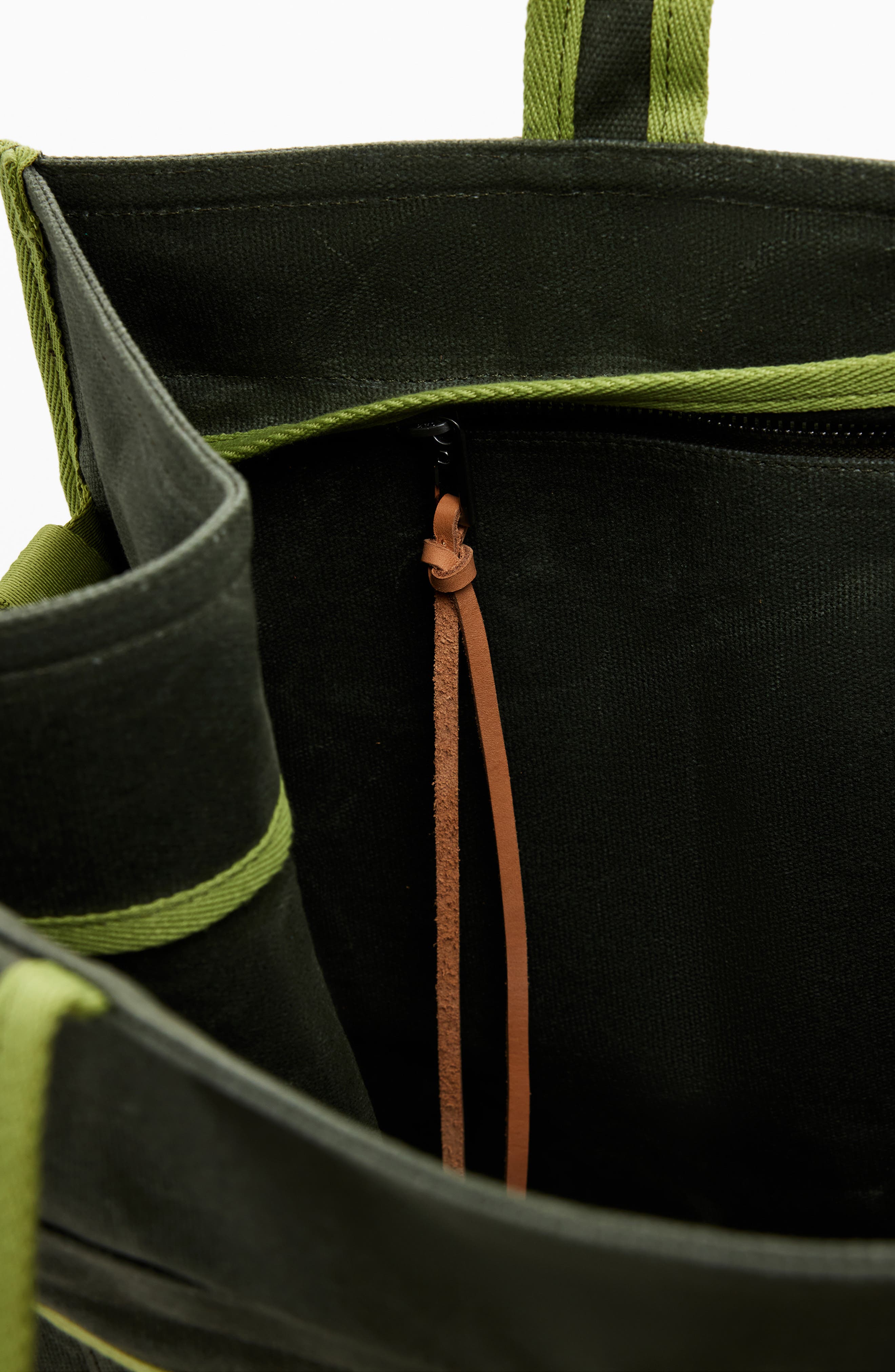 Desigual Canvas Shopping Bag, Alternate, color, Khaki