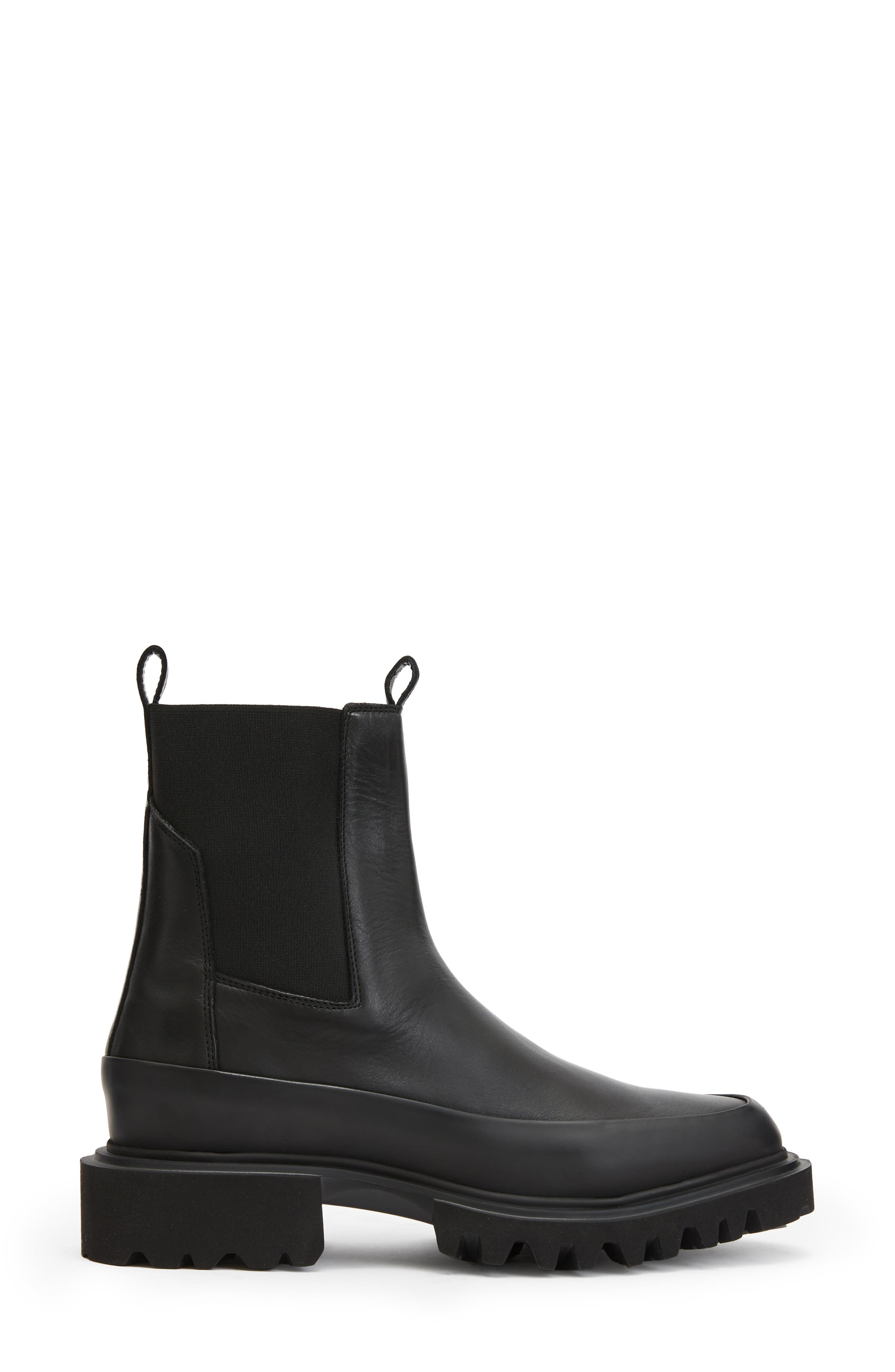 AllSaints Harlee Lug Sole Chelsea Boot, Alternate, color, Black