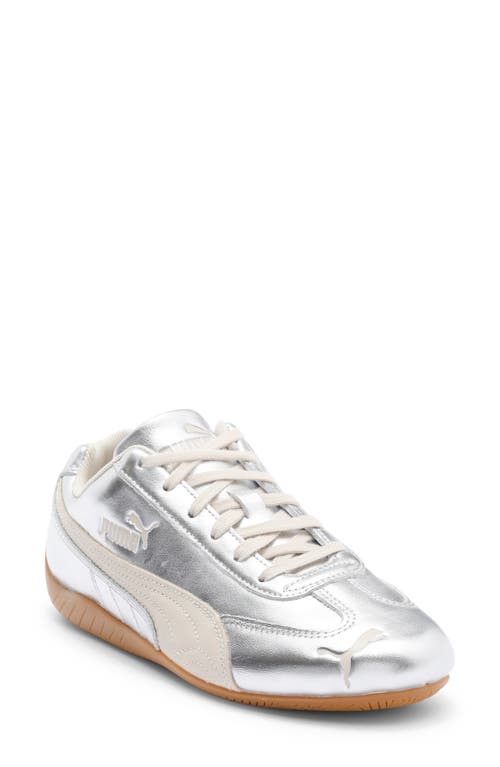 PUMA Speedcat Metallic Sneaker in Alpine Snow/Gum at Nordstrom, Size 7.5