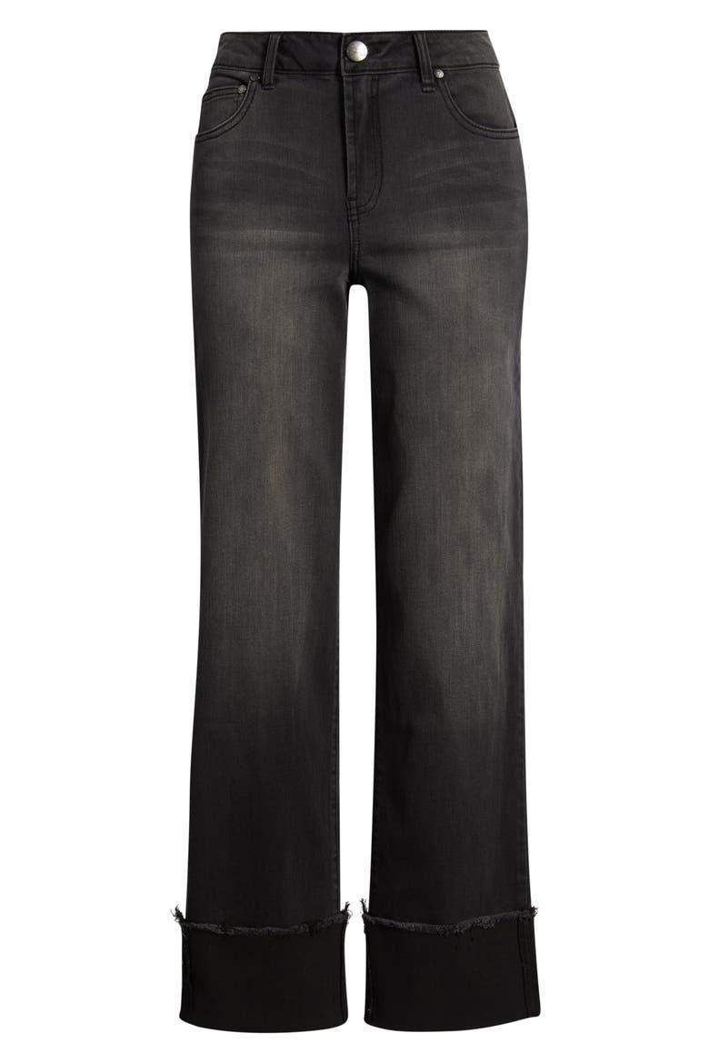 Cuffed Raw Hem Straight Leg Jeans, Alternate, color, WATSON