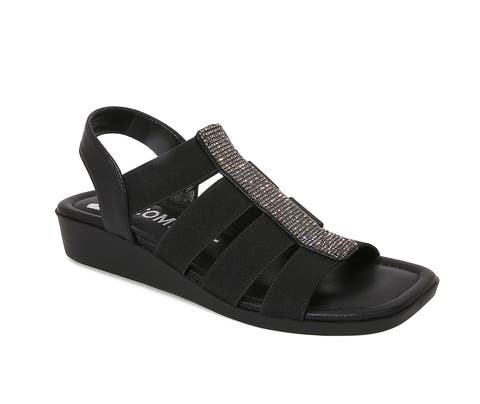 Elastic Straps Low Wedge Sandal