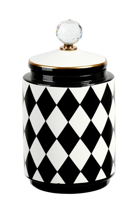 11" Harlequin Urn with Lid, Medium
