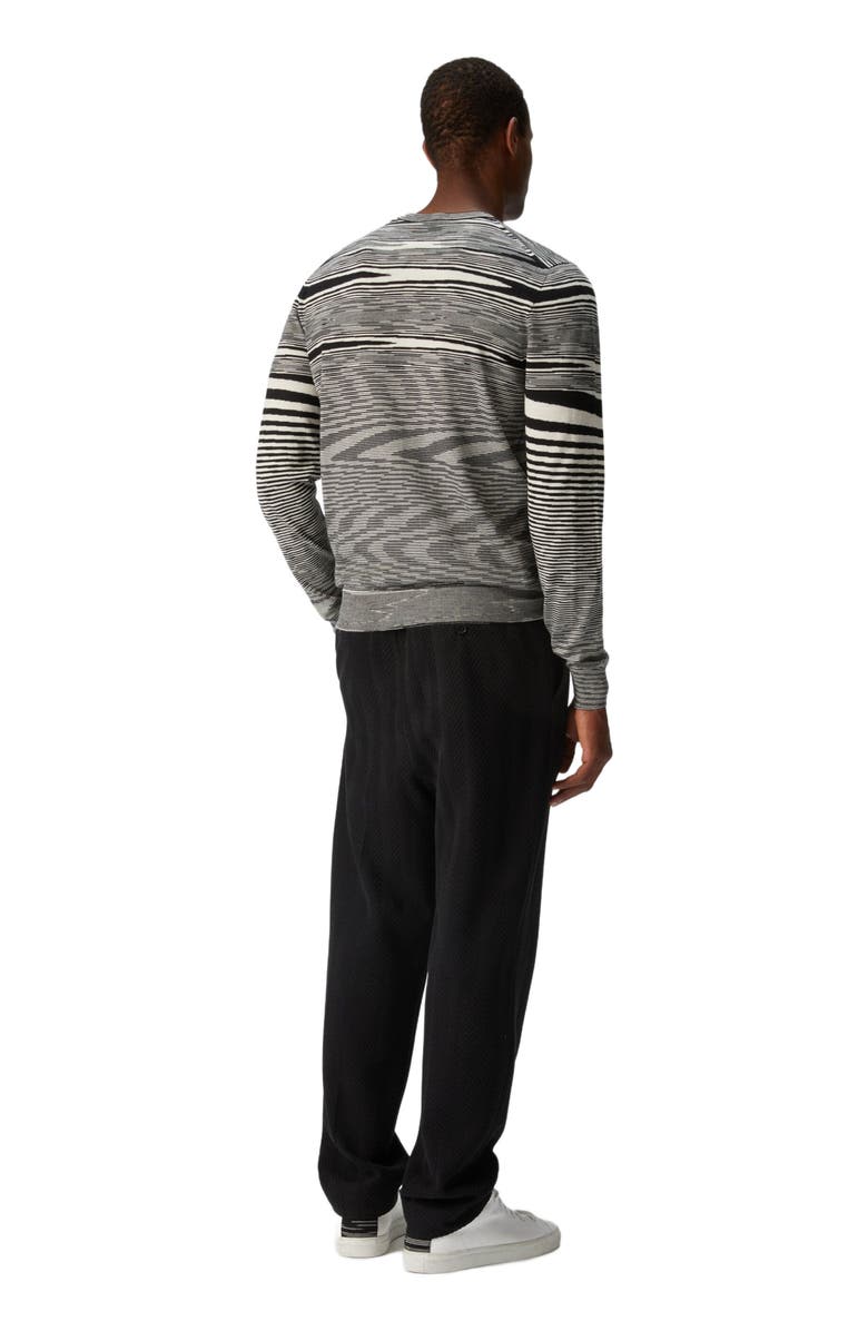Missoni Slub Crew-neck Pullover, Alternate, color, Black & White