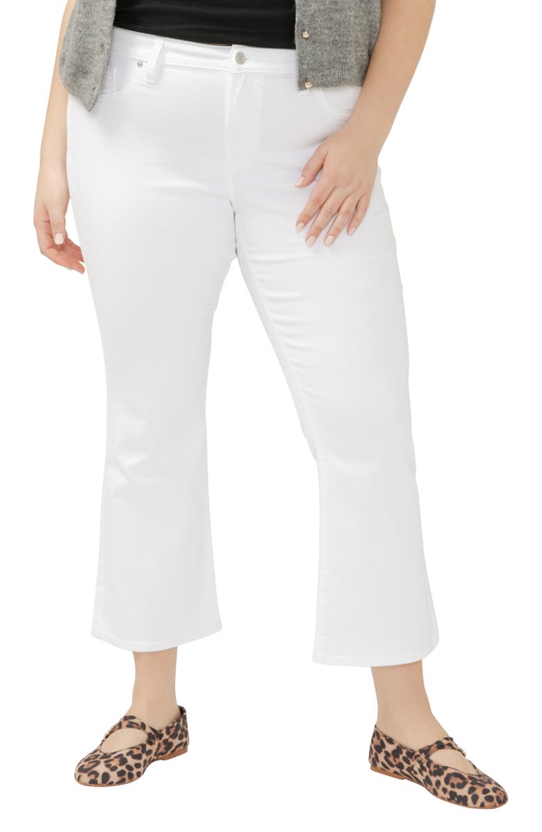 Silver Jeans Co. Suki Curvy Kick Flare Jeans, Main, color, White