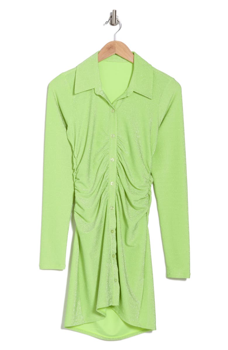 Good American Sparkle Long Sleeve Dress, Alternate, color,