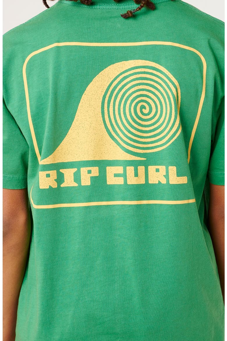 Kids' Rolling Wave Cotton Graphic T-Shirt, Alternate, color, LEAF GREEN