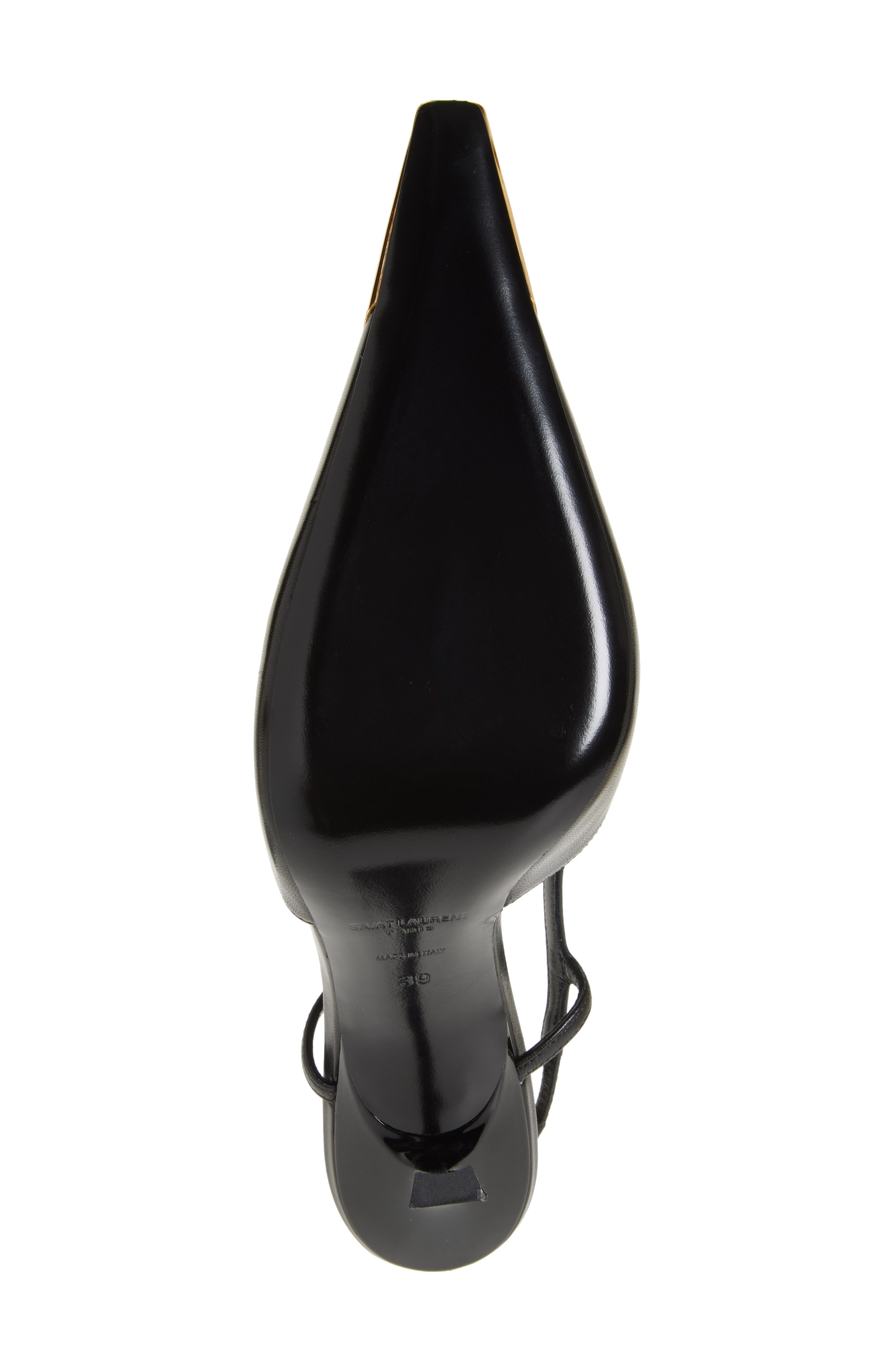Saint Laurent Jeanne Slingback Pump, Alternate, color, Black/ Black