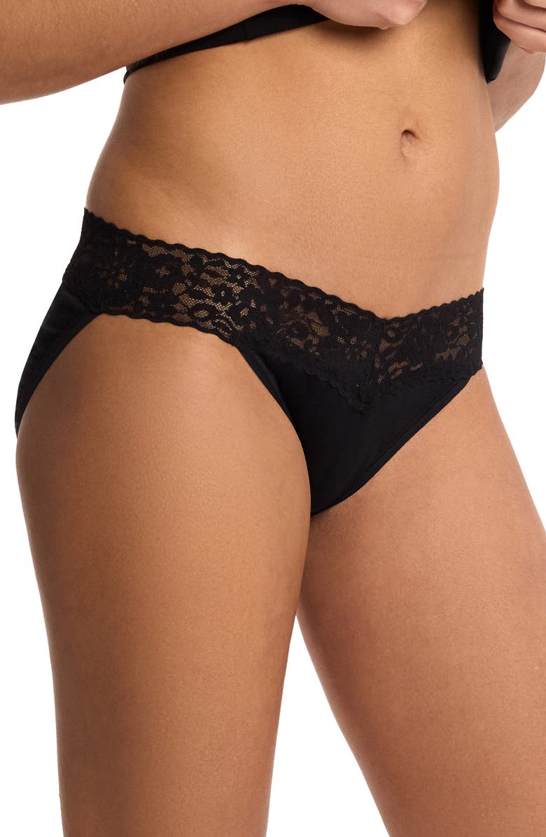 Hanky Panky Dream V-Cut Bikini Briefs, Alternate, color, Black