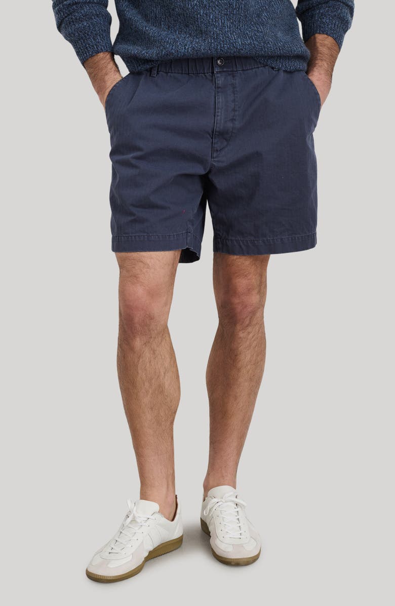 Alex Mill Pull-On Cotton Shorts, Main, color, Navy
