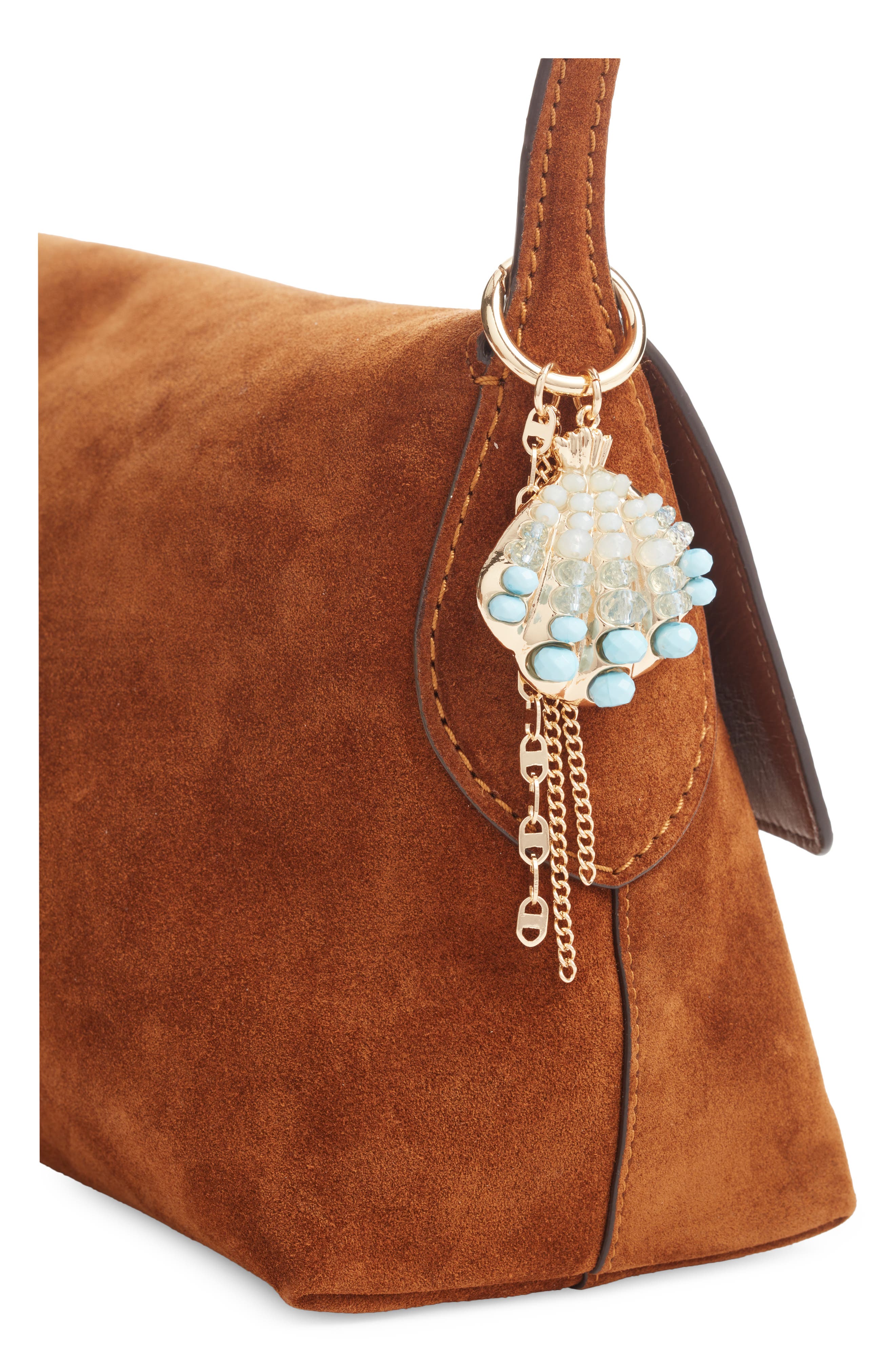 Chelsea28 Seashell Bag Charm, Alternate, color, Blue- Gold