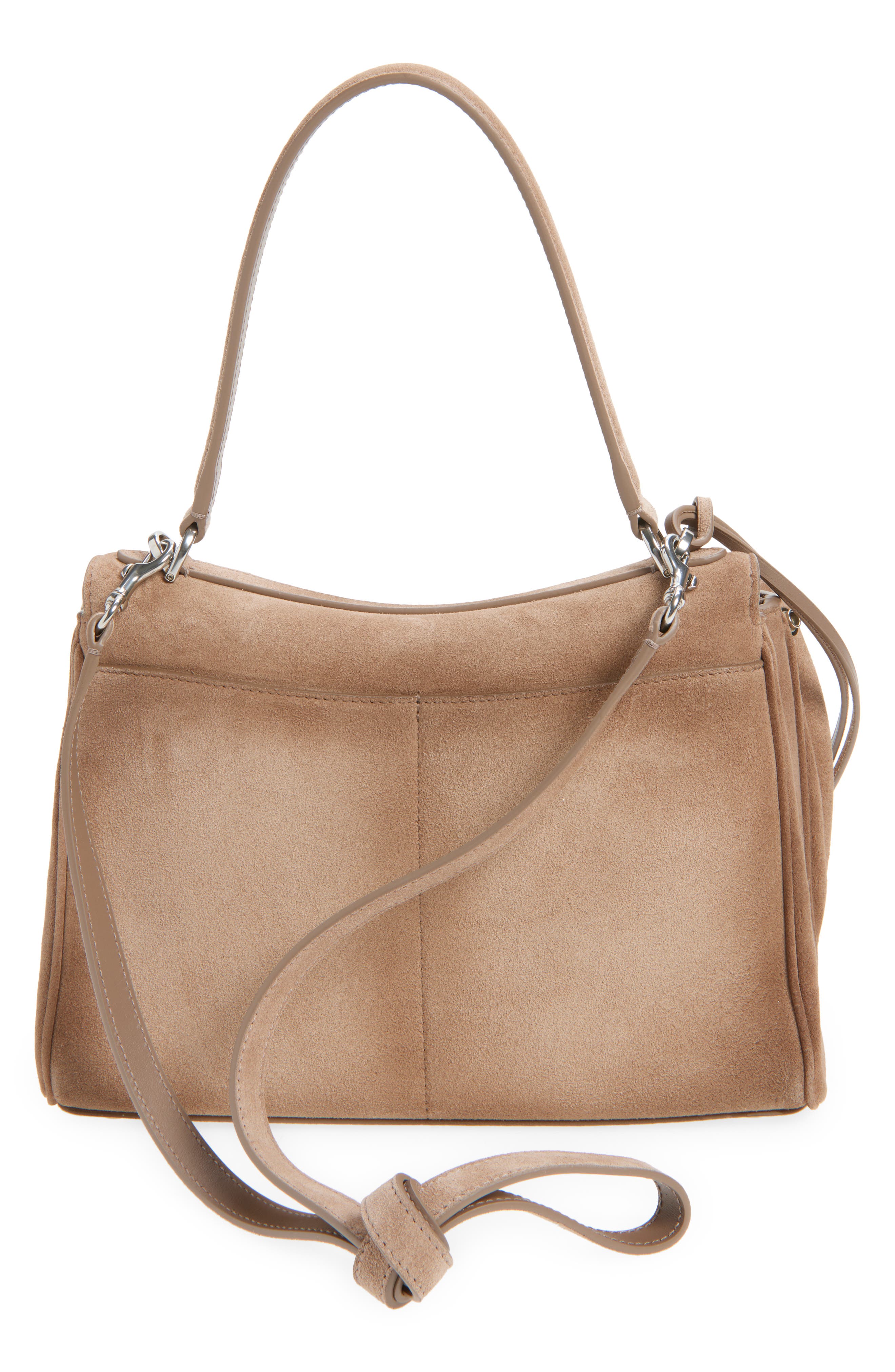 Balenciaga Rodeo Waxed Suede Top Handle Bag, Alternate, color, Sesame