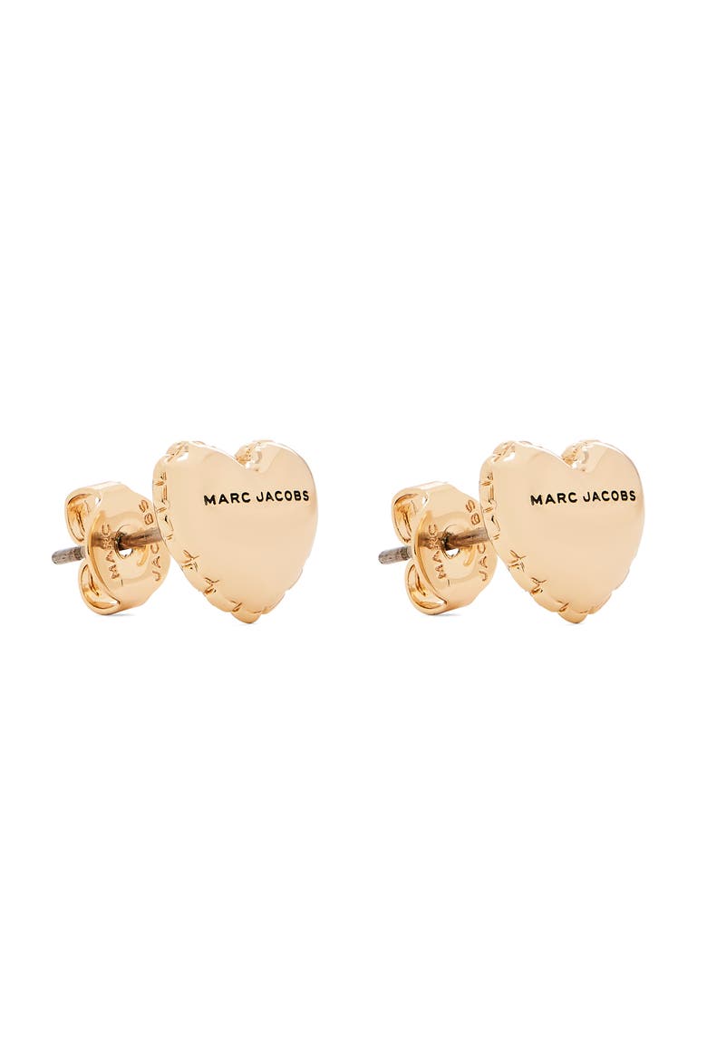 Micro Heart Balloon Stud Earrings, Alternate, color, LIGHT ANTIQUE GOLD