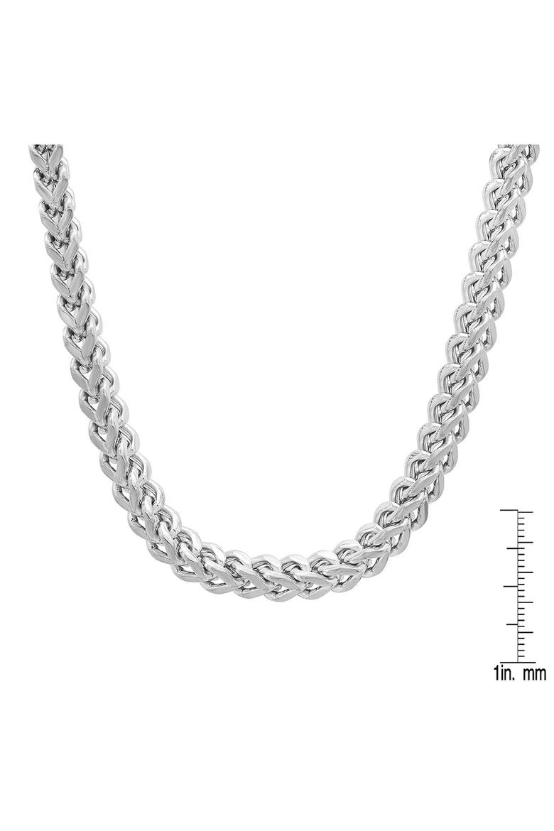 Men's Stainless Steel Wheat Chain Necklace, Alternate, color, SILVER