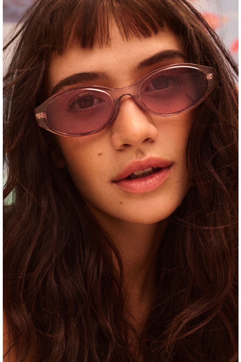 Aura Points 55mm Oval Sunglasses, Alternate, color, DOE/PNY