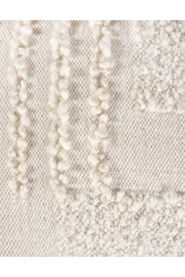 Boucle Patchwork Oversized Handwoven Stool, Alternate, color, White