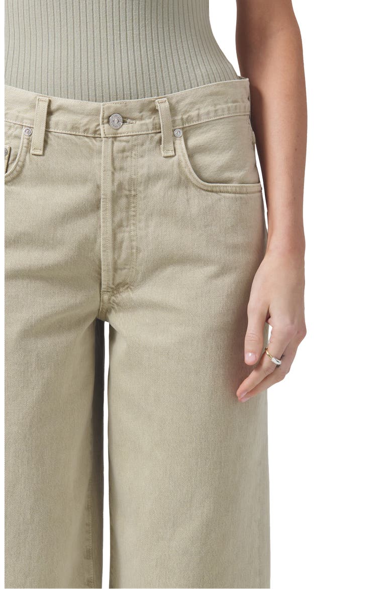 Pina Crop Baggy Jeans, Alternate, color, ALFALFA