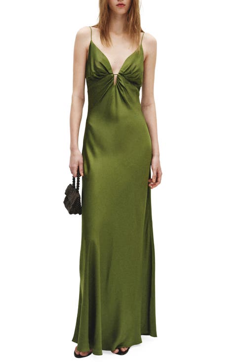 Vestido Victoria Satin Maxi Dress