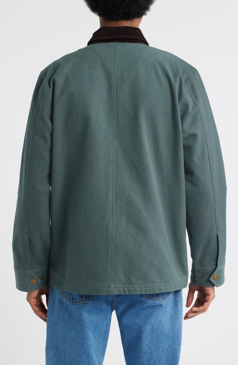 DARK SEAS Wrightwood Lined Cotton Canvas Barn Coat, Alternate, color, Green