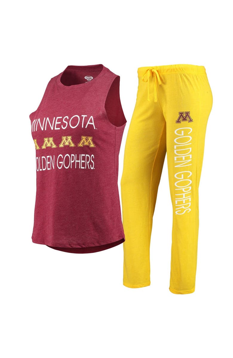 CONCEPTS SPORT Women's Concepts Sport Gold/Maroon Minnesota Golden Gophers Tank Top & Pants Sleep Set, Main, color, 