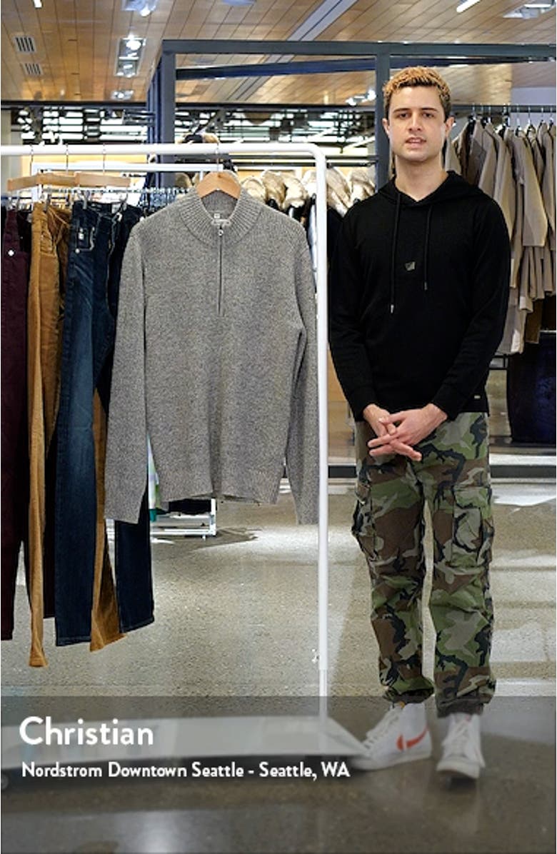 Half Zip Rib Wool Blend Sweater, sales video thumbnail