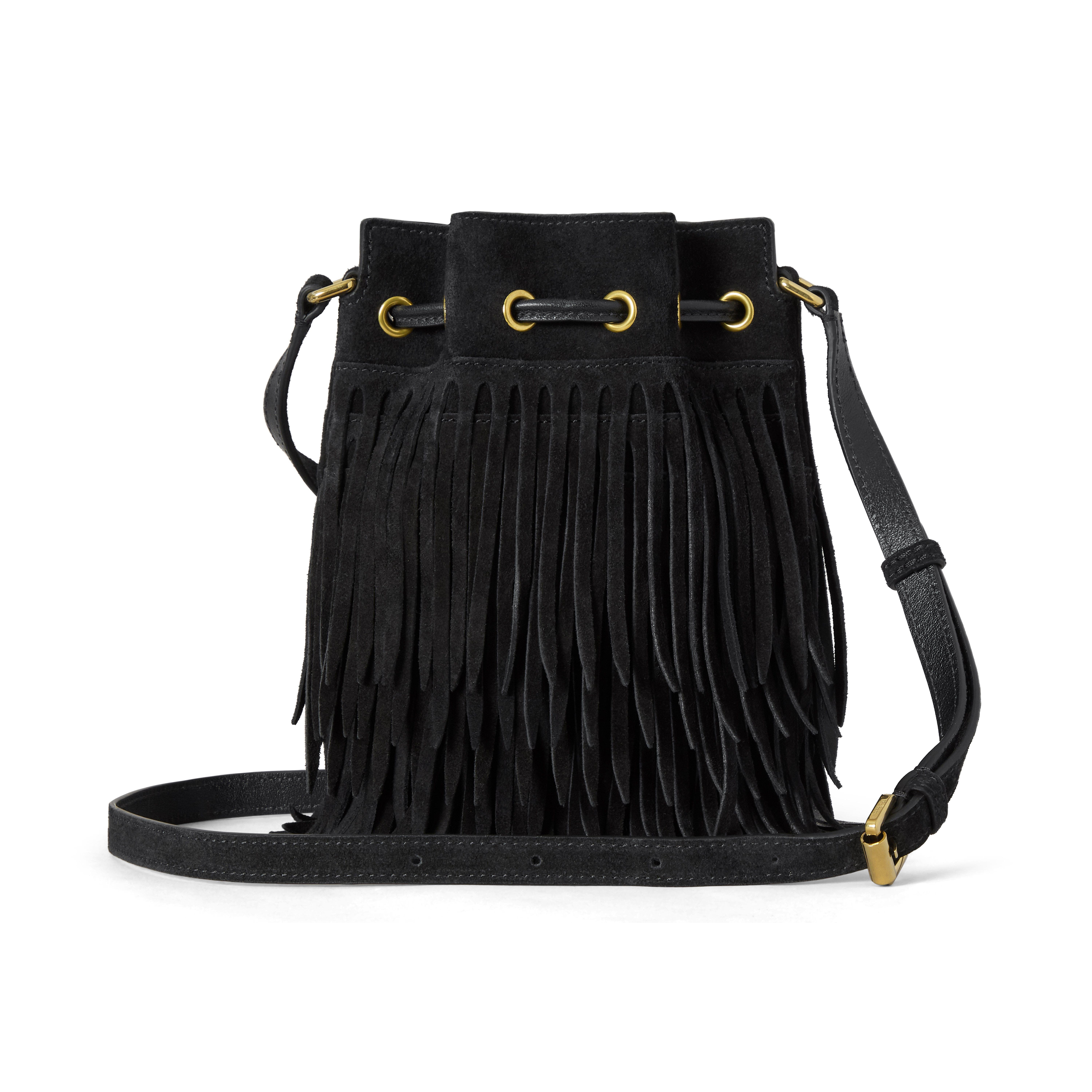 Mini Drawstring Bucket, Alternate, color, Black