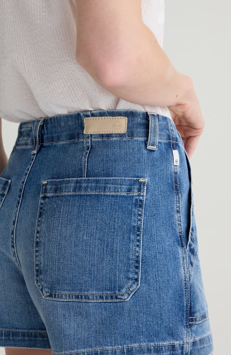 AG Analeigh High Waist Patch Pocket Denim Shorts, Alternate, color, San Felipe