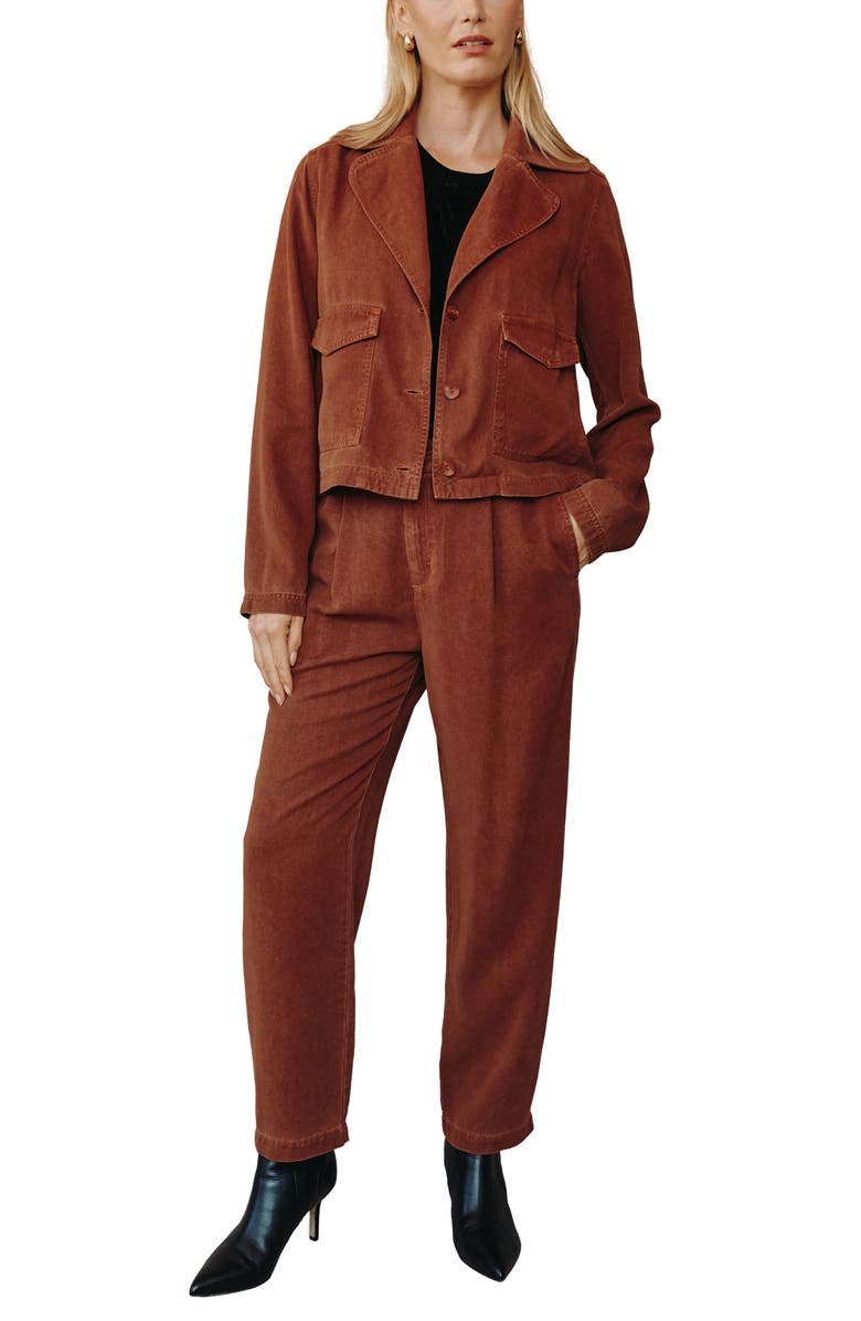 Bella Dahl Crop Utility Jacket, Alternate, color, Honey Oak