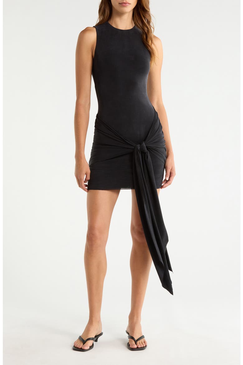 cupro jersey dress Cupro Jersey Ruched Long Dress