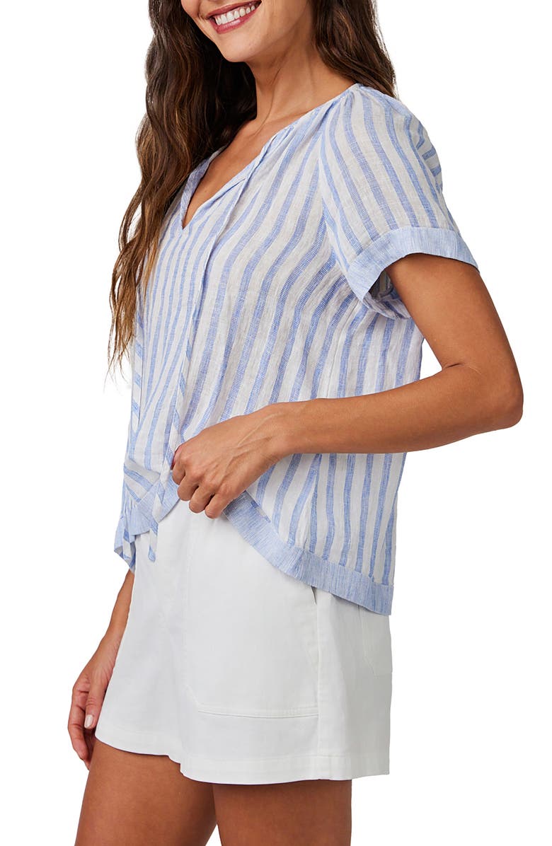 Bella Dahl Stripe Linen Blend Top, Alternate, color, 