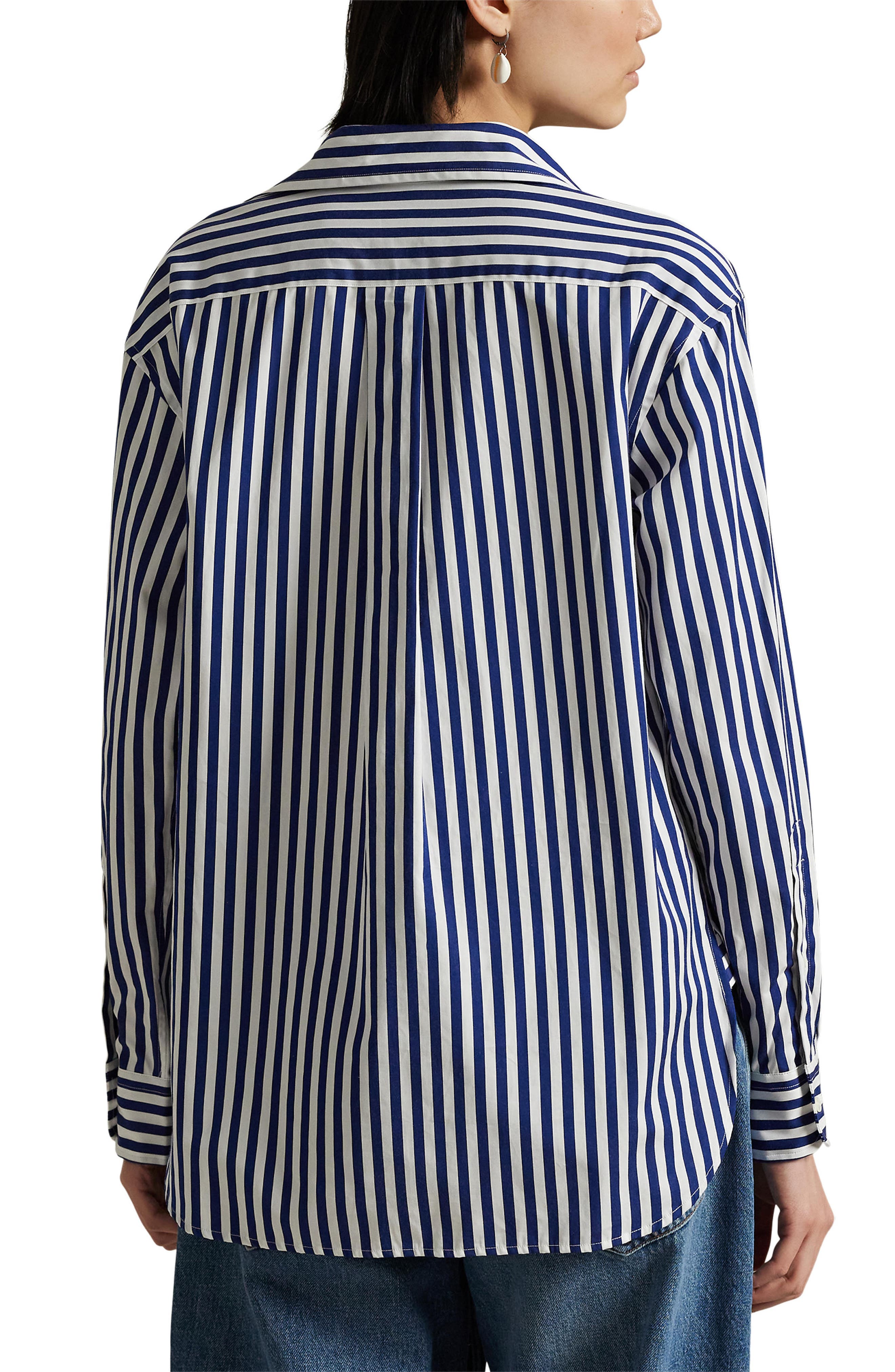 トップス everyone relax-fit button-down stripe L Stripe Relaxed Fit Cotton Button-Up Shirt (Women) | Nordstrom