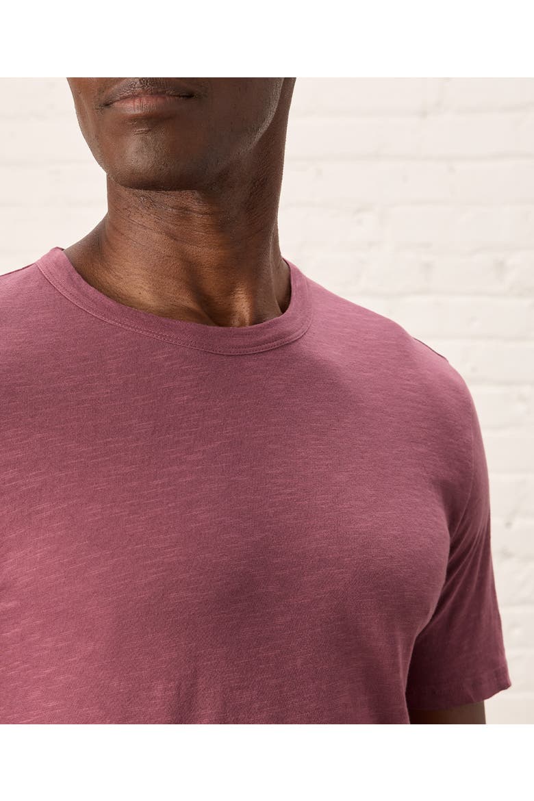 Organic Cotton Featherweight Slub Crew Tee, Alternate, color, Mauve