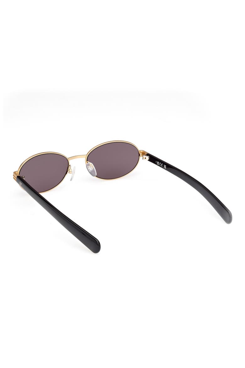 54MM Oval Sunglasses, Alternate, color, MATTE DEEP GOLD / SMOKE