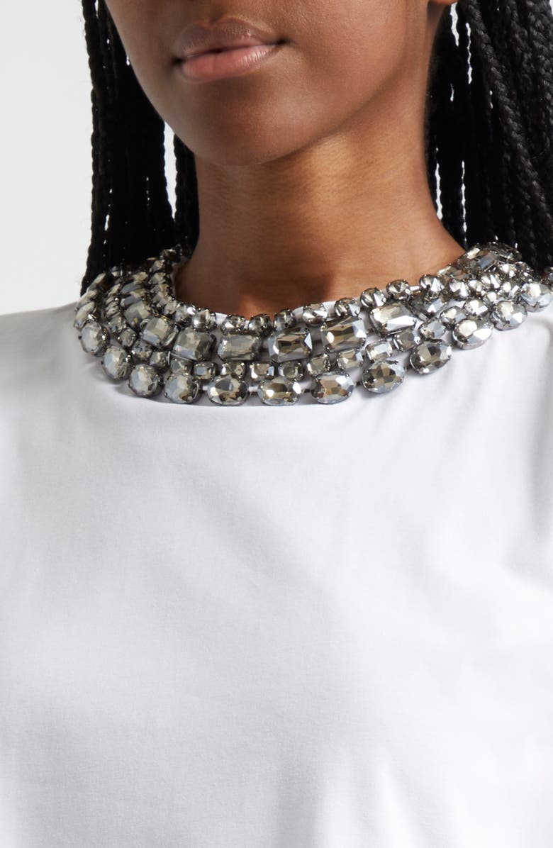 Cinq à Sept Embellished Cotton T-Shirt, Alternate, color,