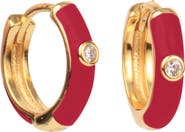 Color Shout Mini Enamel Huggie Hoops