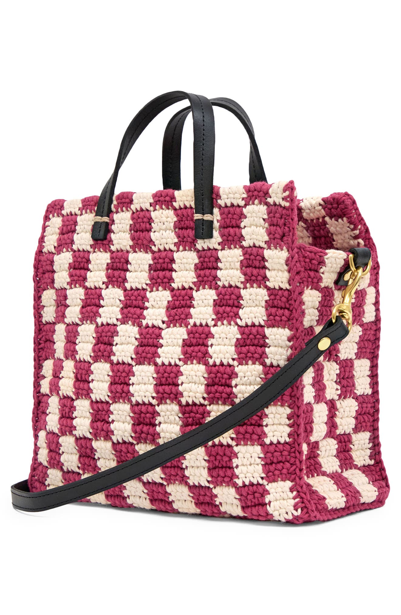 Petit Summer Simple Knit Tote Bag, Alternate, color, PLUMMY/ CREAM