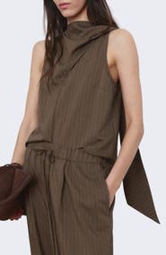 MANGO Tatu Sleeveless Cowl Neck Top