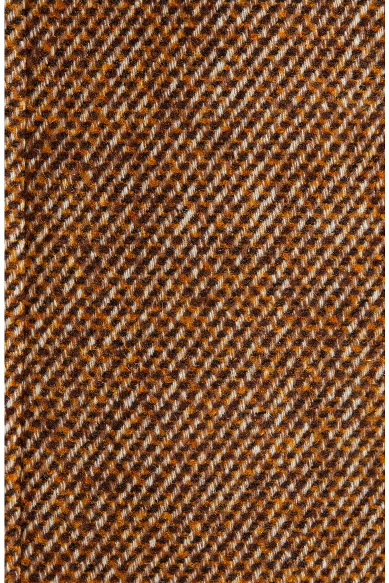 Notch Collar Tweed Coat, Alternate, color, BROWN TWEED