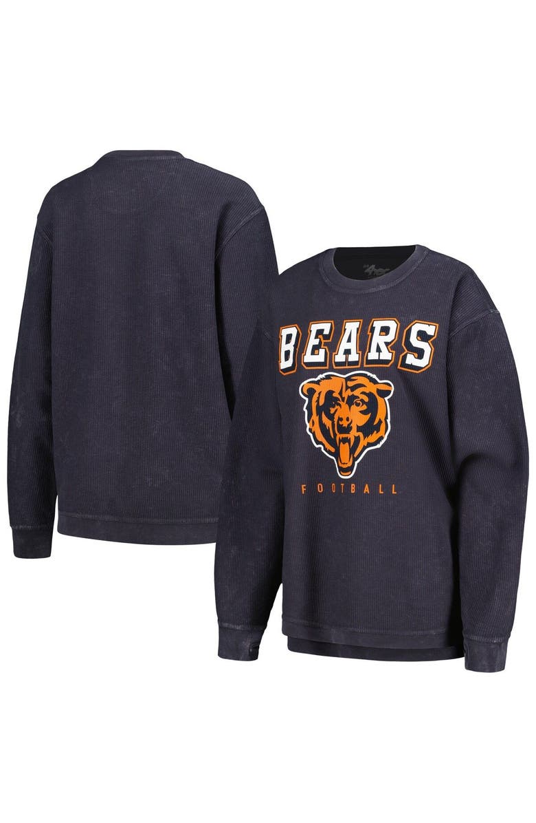 G-III 4HER BY CARL BANKS Women's G-III 4Her by Carl Banks Navy Chicago Bears Comfy Cord Pullover Sweatshirt, Main, color,