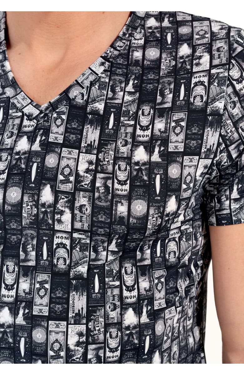 HOM Rockcity Tee-Shirt V Neck, Alternate, color, Dark Grey Print