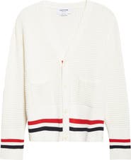 Thom Browne Float Ripple Stitch Cotton Cardigan