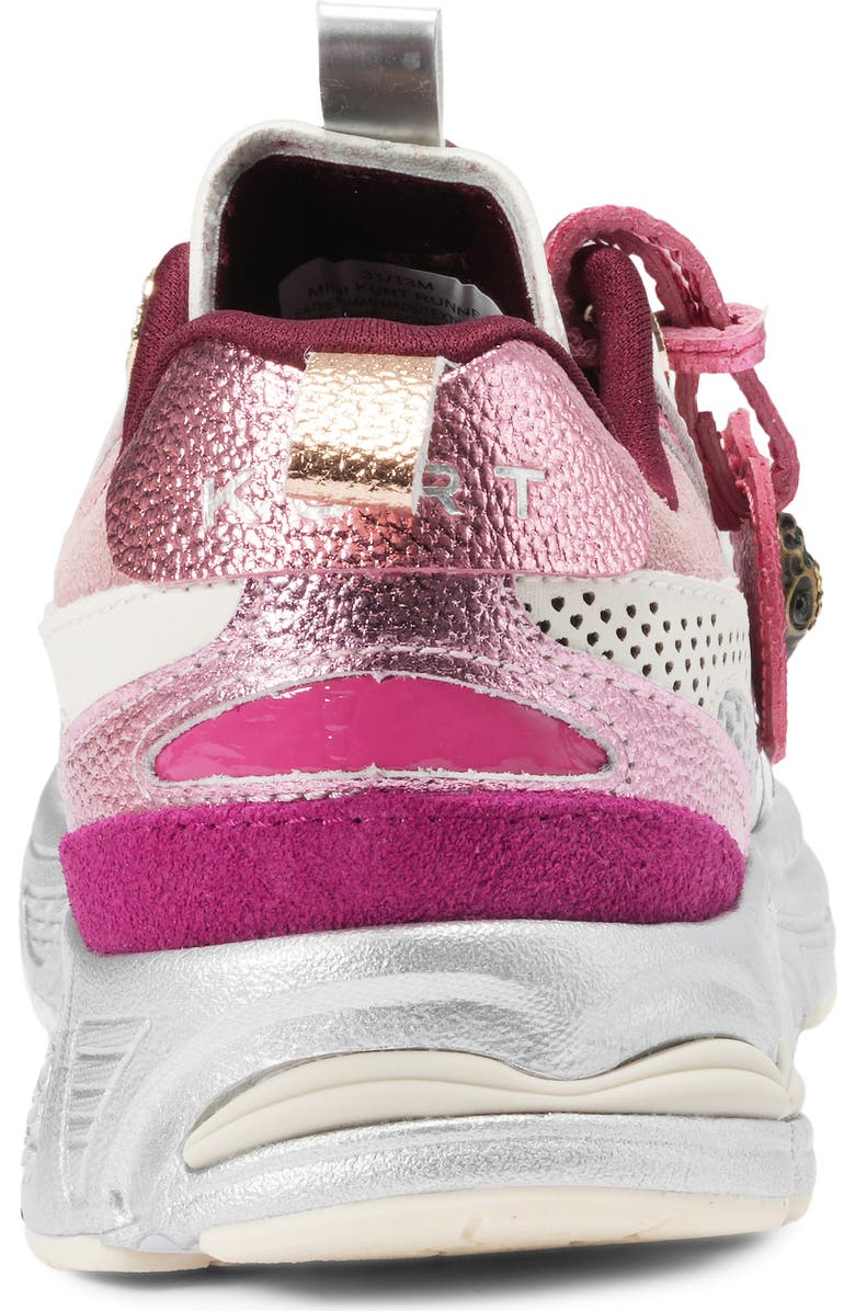 Kurt Geiger London Kids' Mini Kurt Sneaker, Alternate, color, Pink/ Silver