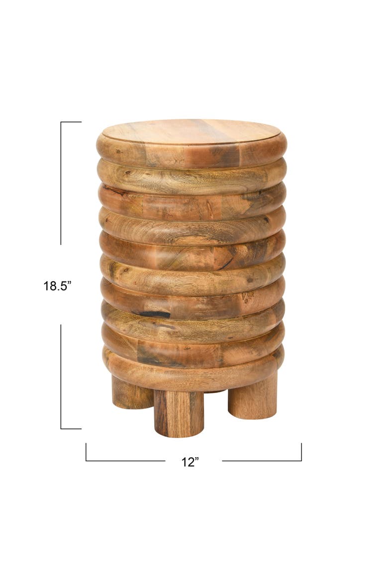 Dossier Vintage End Table or Stool, Alternate, color, Natural