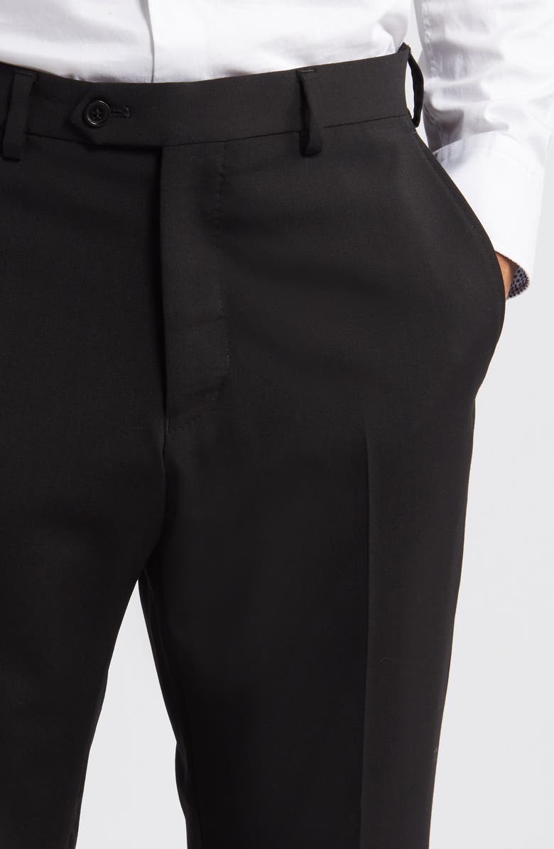 Emporio Armani G-Line Flat Front Wool Pants | Nordstrom