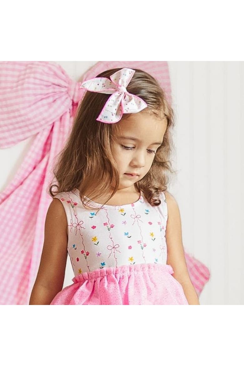 Peony Floral Bow Clip, Alternate, color, Pink