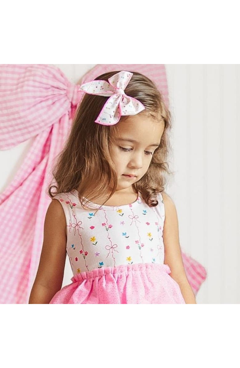 Sweet Wink Peony Floral Bow Clip, Alternate, color, Pink