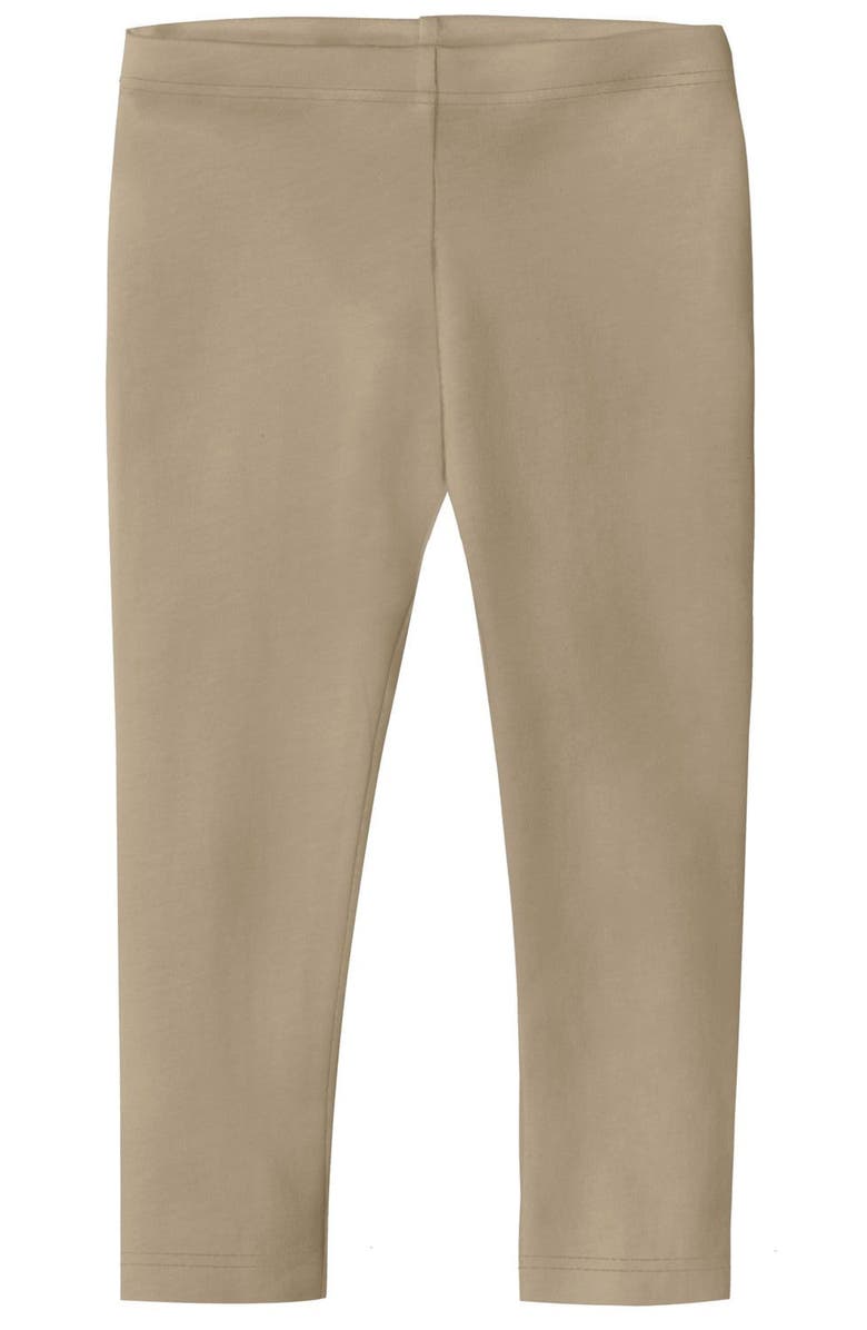 CITY THREADS 100% Soft Cotton Capri Leggings, Alternate, color, Dark Khaki